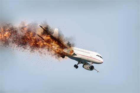 plane crash stock photo